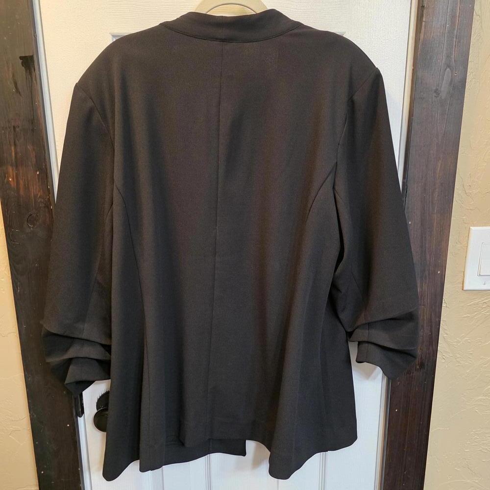 NYCC Women's Black Open Front Blazer Jacket -3X - Picture 6 of 9